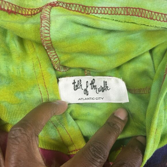 Talk Of The Walk Hooded Jacket Patchwork Boho Casual Hippie Y2K Full Zip L/ XL - Picture 4 of 12